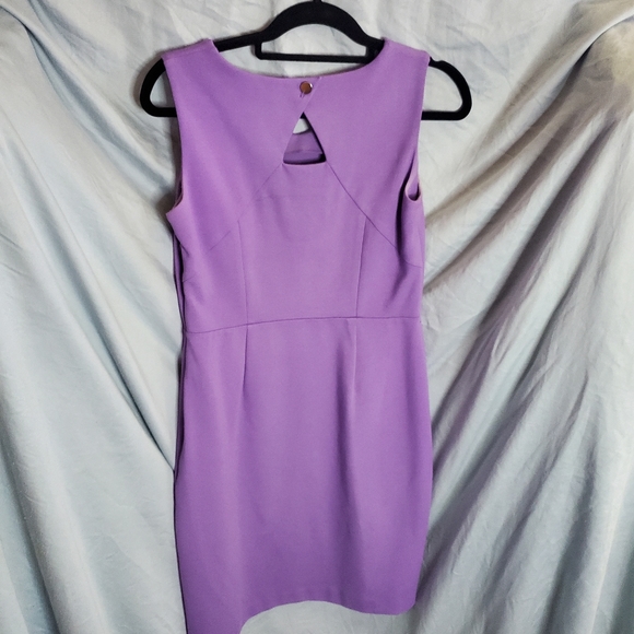 Talbots Sheath v-neck dress purple Size small 4p - Picture 7 of 12